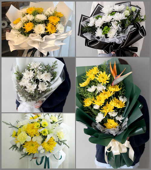 山东莱芜莱城区杨庄镇高家店村白事花束代送